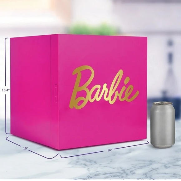 Last one Barbie Hot Pink Cooler Mini Fridge 6.7L Single Door 9 Can